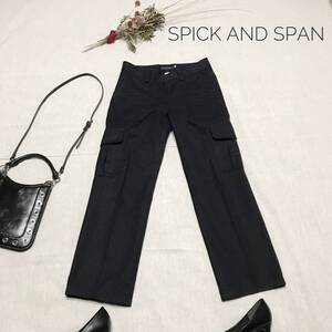 美品★厳選　定価2万　Spick and Span　スピックアンドスパン　ストライプサイドポケットパンツ　コットン　38　M