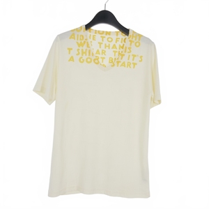 メゾンマルジェラ Maison Margiela エイズTシャツ カットソー 半袖 プリント S イエロー 黄色 S51GJ0001 国内正規 レディース