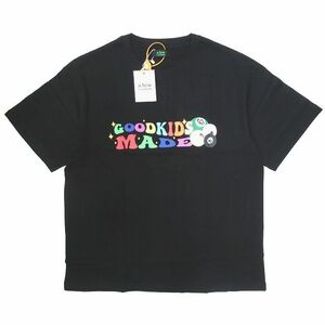 未使用品 アフューグッドキッズ A FEW GOOD KIDS FFF AFGK ロゴ ビリヤード Tシャツ カットソー 半袖 クルーネック トップス サイズL 黒