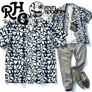 【Reyn Spooner for Ron Herman】稀少◎!!RHC ロンハーマン レインスプーナー別注 BOTANICAL ALOHA SHIRT 総柄アロハ オープンカラーシャツ