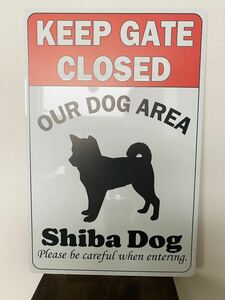 アメリカンサインプレート　サインプレート　看板　犬　愛犬　柴犬　ShibaDog