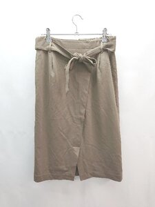 ◇ greenlabelrelaxing デザインオシャレ 綺麗め ひざ丈 タイト スカート サイズ38 カーキ レディース E