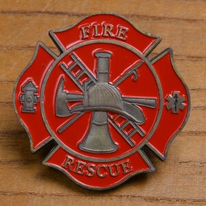 チャレンジコイン FIRE RESCUE マルタ十字型 消防 記念メダル Challenge Coin 記念コイン