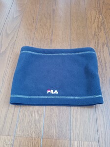 【中古品】FILA　フィラ　ネックウォーマー　マフラー　防寒　ネイビー　サイズ　FLEE　フリー　ゴルフ