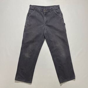 良好☆ニカラグア製 Carhartt ダック ワークパンツ W31L32 墨黒 ビンテージ 00s 90s カーハート ペインターパンツ ゴールデンサイズ