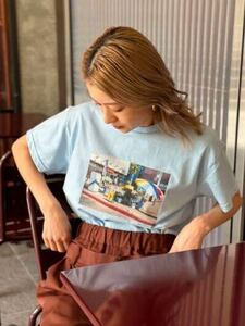 Cafe Royal Books × 6(ROKU)＞FLOWER SHOP Tシャツ　24817 半袖Tシャツ