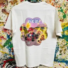 PEZ×マリカー リプリント Tシャツ 半袖 メンズ 新品 個性的 白