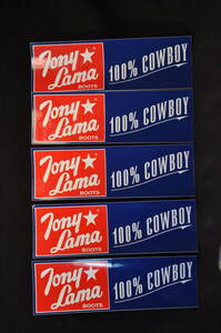 新品　廃盤　販促品　トニーラマ　TONY LAMA 100%　COWBOY　ステッカー　シール　5枚