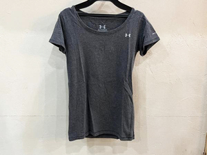 ☆UNDER ARMOUR/アンダーアーマー コットンスポーツTee sizeSM レディース チャコールグレー ジム 筋トレ ランニング 古着 used☆