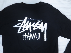 STUSSY HAWAII ステューシー ロング Tシャツ L ブラック ロンT　カイルア店 限定 ハワイ限定