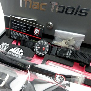 １円 ルミノックス マックツールズ コラボ メンズ 300本限定 黒文字盤 時計 LUMINOX MACTOOLS ミニチェスト 保証書 レア