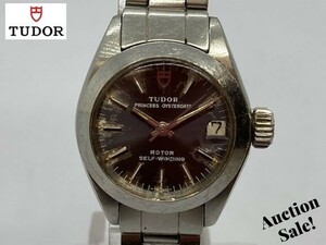 【可動品】TUDOR チューダー ロレックス プリンセス オイスターデイド ローター 自動巻き 腕時計 文字盤/ブラック