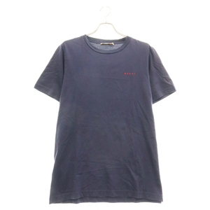 MARNI マルニ ワンポイントロゴ半袖Tシャツ ネイビー HUMU0170S0 UTCZ57