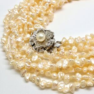 1円〜!!＊本真珠ネックレス＊ n 約41.4g 約56.0cm pearl necklace jewelry パール ジュエリー DA0/DC0 M554