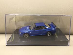 1/43 AUTOart SKYLINE GT-R R34 BNR34 V-specⅡ V-spec2 青 オートアート スカイライン