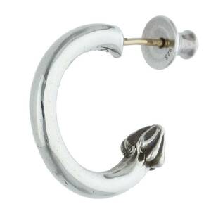 クロムハーツ Chrome Hearts HOOP PLAIN/プレーンフープ シルバーピアス 中古 NO05