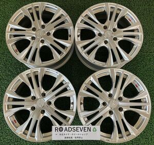 ★Weds LEONIS UC ウェッズ レオニス 17インチ 17×7J +41 PCD114.3 5H ハブ径:73mm 4本Set シルバー系 アルミホイール 中古 ★送料無料