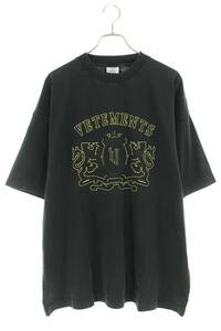 ヴェトモン VETEMENTS 24SS UE64TR410BY BLACKYELLOW サイズ:M ロイヤルロゴTシャツ 新古品 SB01