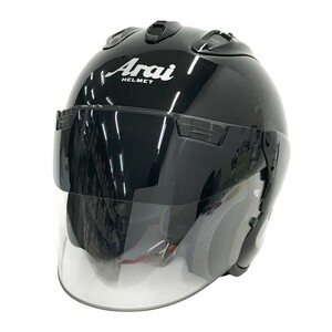 【1円】【美品】ARAI アライ VZ-RAM PLUS ジェットヘルメット ブラック系 55-56cm [240101307023]