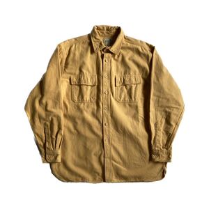 【美品】00s L.L.BEAN コットンシャモア長袖シャツ L キャメル 古着 エルエルビーン USA ヴィンテージ ビンテージ カーキ アウトドア