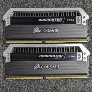 【中古】DDR4メモリ 16GB(8GB2枚組) CORSAIR DOMINATOR PLATINUM CMD16GX4M2B3000C15 [DDR4-3000 PC4-24000]