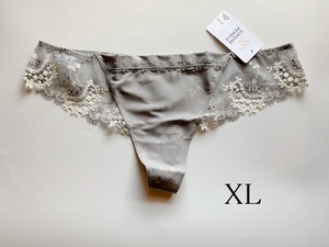 XL★Simone Perele　Wish　シモーヌ ペレール　海外高級下着タンガ　グレー