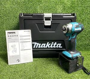 ★未使用品 makita マキタ 充電式 インパクトドライバ TD173 マキタ ブルー 本体のみ ケース付き 領収書OK k0612-1