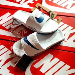 新品 正規品 NIKE ナイキ AIR MAX CIRRO エアマックス サンダル スライド 白 ホワイト 青 コートブルー 27cm US9 箱付き