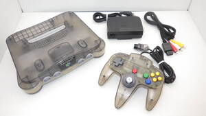 3/ Nintendo64 / N64 本体セット ジャスコ 限定色 ／ スモーク 　整備済　動作品 / 30003