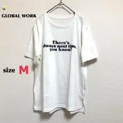 グローバルワーク GLOBAL WORK Tシャツ 半袖 アイボリー サイズM