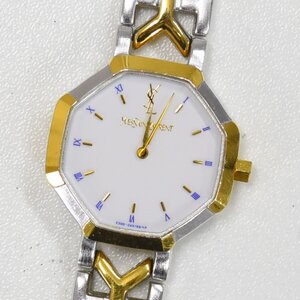 1円 可動品 腕時計 イヴサンローラン YVES SAINT LAURENT 2200-226313 クォーツ レディース ホワイト 同梱不可