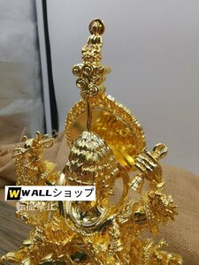 烏枢沙摩明王 金箔 切金 仏師手仕上げ品 仏像 仏教芸術品 響銅製磨き仕上げ 高さ15ｃｍ