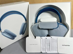 ♪♪　新品同様　アップル Apple AirPods Max エアーポッズ マックス 　ワイヤレスヘッドホン スカイブルー MGYL3J/A