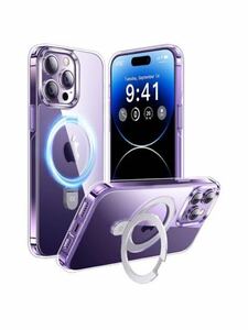 【極々透明感！内蔵4in1スタンド】CASEKOO iPhone 14 Pro Max 用 ケース クリア 耐衝撃 米軍規格