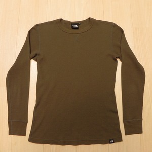 日本製 THE NORTH FACE ザ・ノースフェイス DACRON QD COTTON WAFFLE CREW ワッフル 長袖Tシャツ NT35611 吸湿速乾素材 サイズ M 古着 ★e