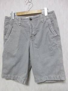 アバクロンビー＆フィッチ Abercrombie&Fitch ハーフパンツ USED加工 グレー 31 亥4038