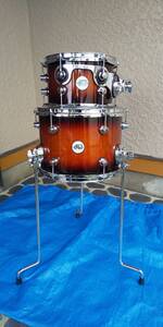 DW / Design Series タム10×6.5 フロアタム13×9 セット/タバコバーストラッカー　