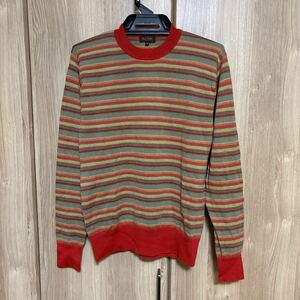 809 paul smith ポールスミス コレクション　長袖マルチストライプボーダーニット セーター