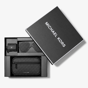 【マイケルコース 本物 新品 USA 正規品】MICHAEL KORS トラベル ギフト セット セカンドバッグ アイマスク AirPods Proケース メンズ 新作