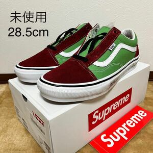 未使用 21fw Supreme Vans Old Skool Green 28.5cm US10.5 タグ、ステッカー付き Supreme Online 購入 シュプリーム バンズ