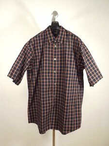 Undercover （アンダーカバー）オーバーサイズ　日本製 半袖 チェック　シャツ 　サイズ２ M 　送料185円
