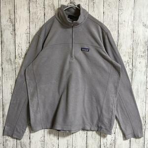 patagonia パタゴニア ハーフジップ ベターセーター L グレー フリース 古着 HTK5179