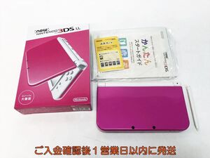 【1円】Newニンテンドー3DSLL 本体 ピンク/ホワイト 任天堂 RED-001 初期化/動作確認済 3DS LL H07-586yk/F3