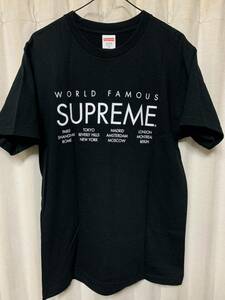 Supreme International Tee インターナショナル Tシャツ サイズM ブラック 黒 逃げ恥 ステッカー付