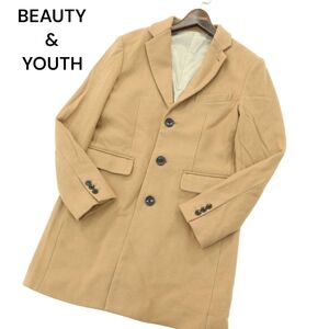 BEAUTY&YOUTH ユナイテッドアローズ 秋冬 ADLER LODEN★ メルトン ウール チェスター コート Sz.M　メンズ　A4T00212_1#N