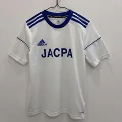 QQ63 adidas 汚れありJACPAサッカーユニフォーム半袖　キッズ160