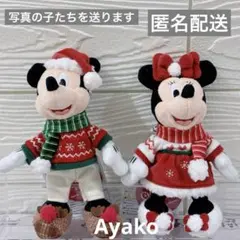 ディズニークリスマス2024 ミニー　ミッキー　ぬいぐるみバッジセット