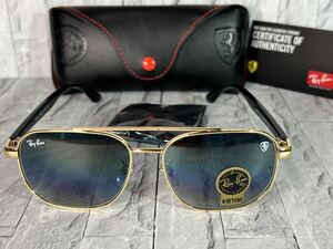 Ray-Ban×Ferrari 未使用　2　サングラス　ブラック×ゴールド　レイバン×フェラーリ