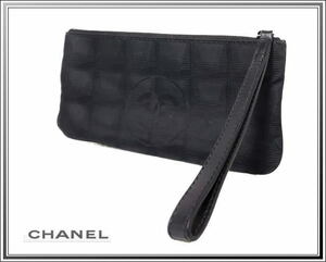 ☆美品CHANEL/シャネル ニュートラベルライン リストレットポーチ 黒 送料税込み！