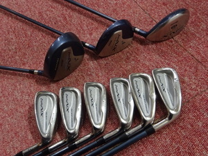 倉-24-11139 ● Mizuno ミズノ レディース ゴルフクラブ 9本セット Zephyr NX 1W 4W LOFT25 5,6,7,9,P,S FLEX：L